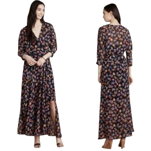 Anthropologie HD in Paris Verini Sheer Maxi Dress Size 12 - Picture 1 of 9